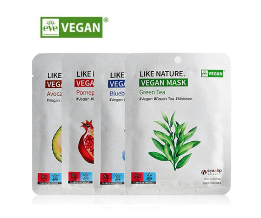 EYENLIP แผ่นมาส์กหน้า Like Nature Vegan Mask Pack x 10ชิ้น (VEGAN)